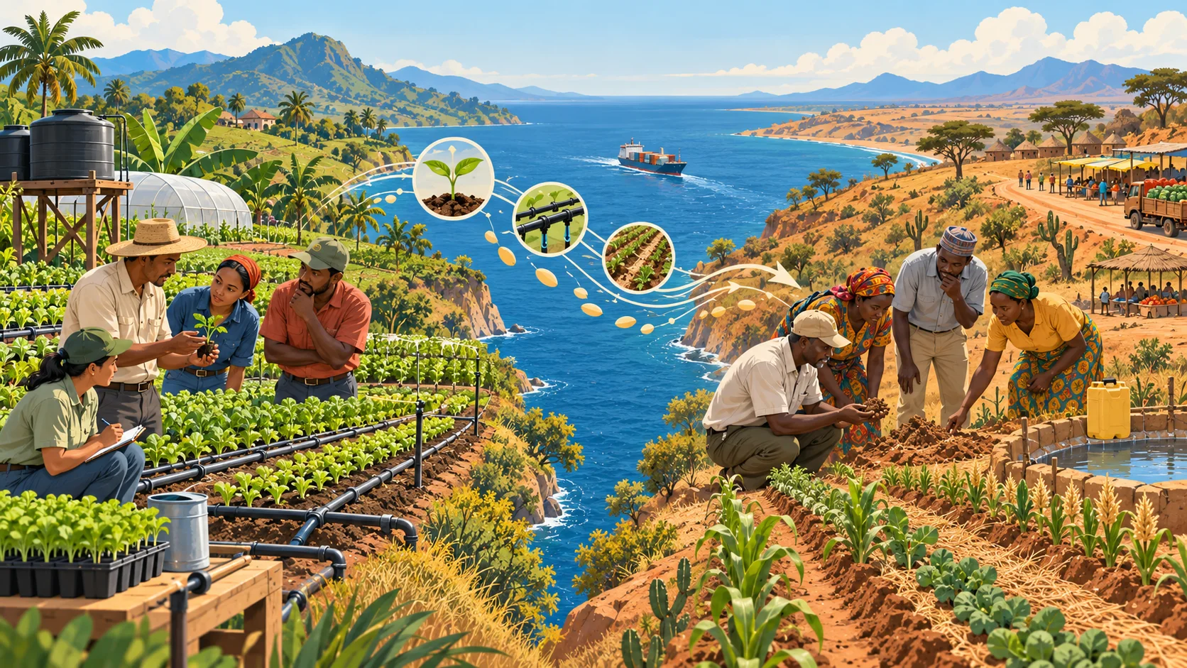 Farming ideas lesson illustration